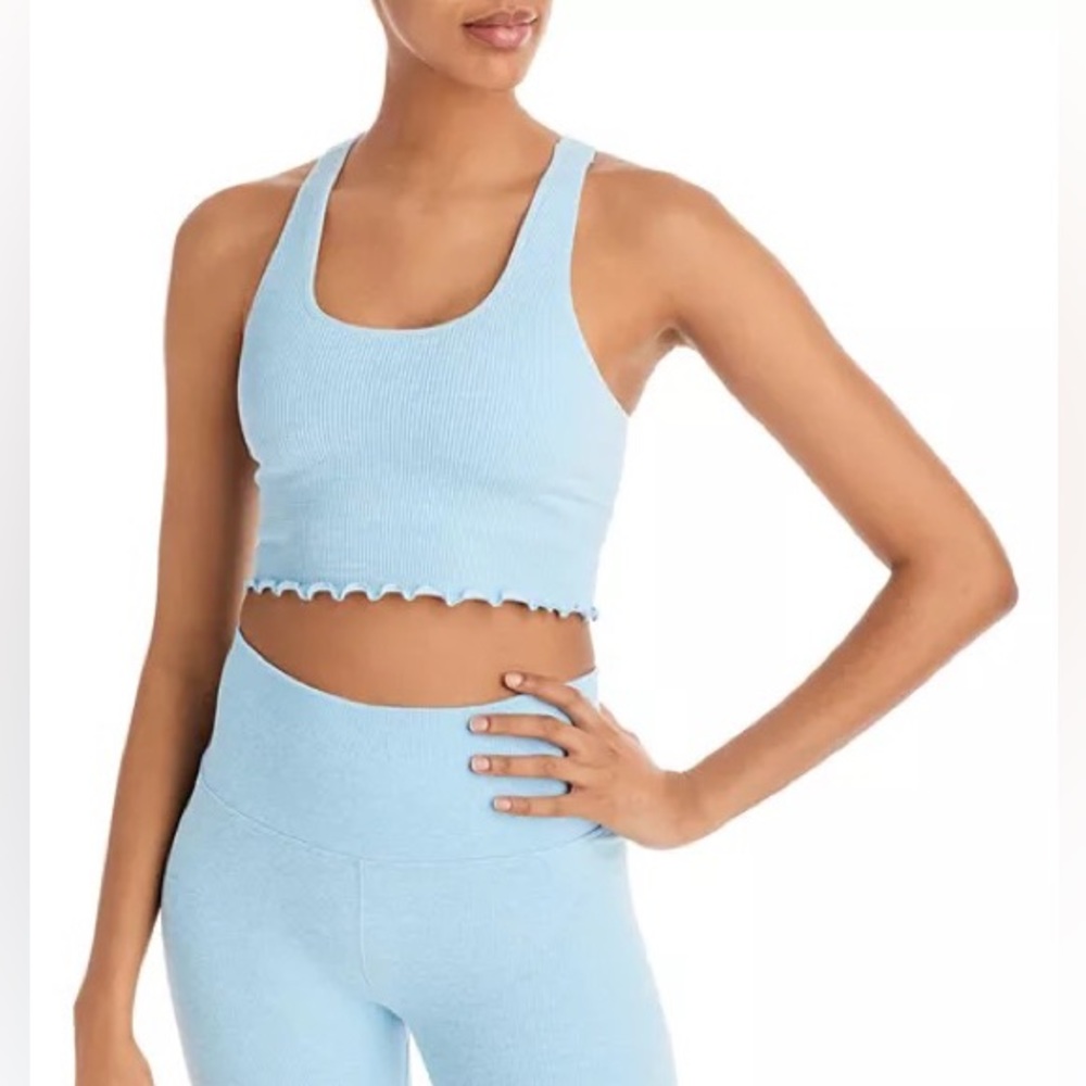 Spiritual Gangster Amor Crop Top Pastel Blue NWT M/L